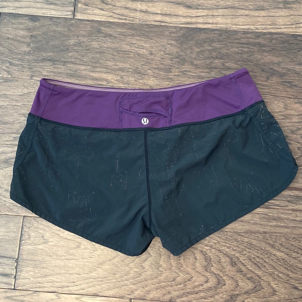 VINTAGE Size 8 Lululemon Black Yoga Running Shorts - Picture 2 of 5